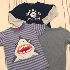Bundle of boys Size 4 casual shirts- Polo, Mini Boden and Cat and Jack
